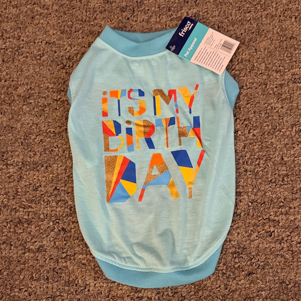Frisco Blue Birthday Dog Shirt